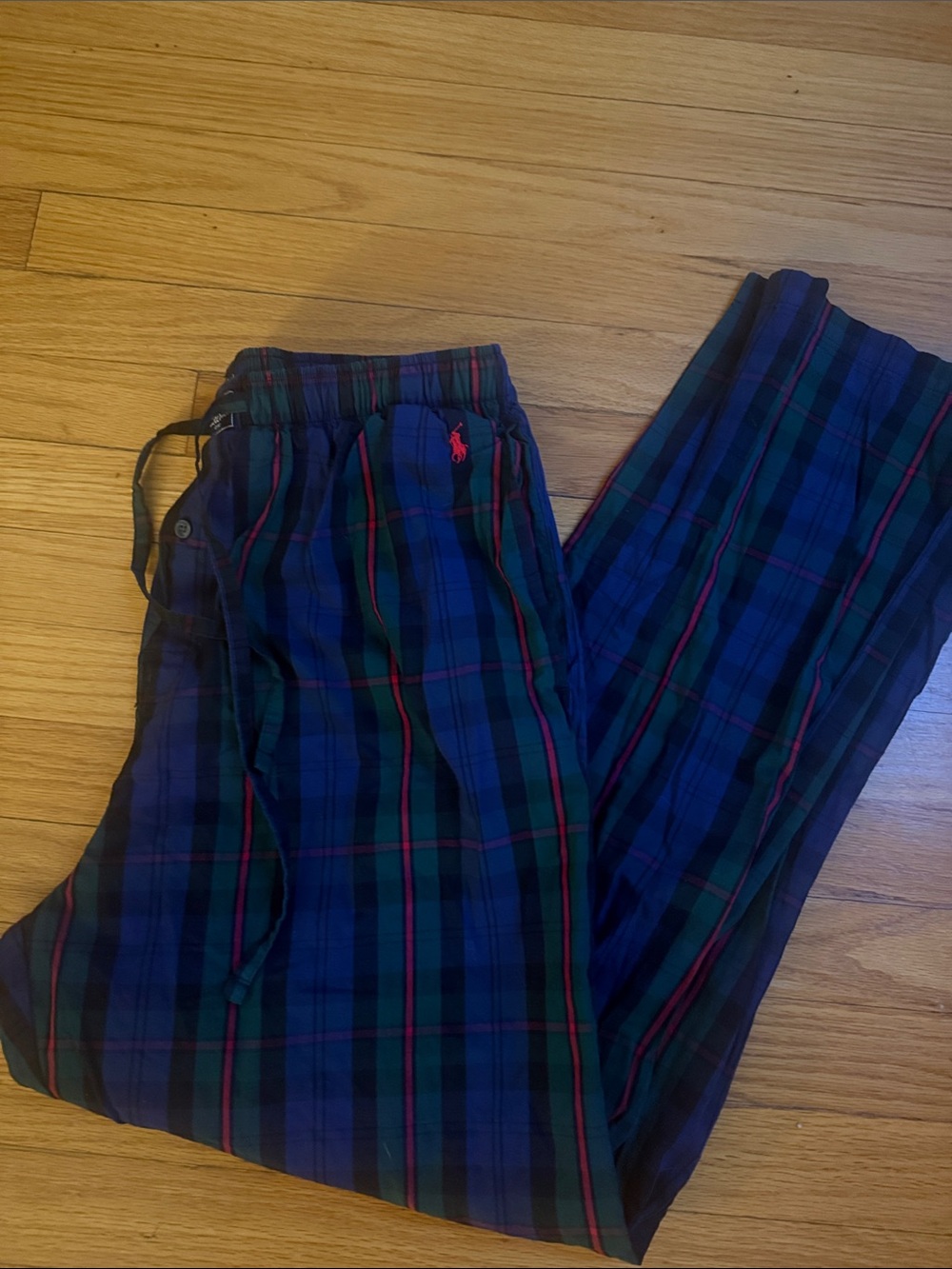 Polo by Ralph Lauren Navy Green Red Plaid Lounge Pants